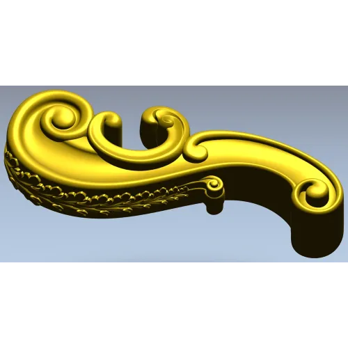 Regency Acanthus Scroll - STL 3D model for CNC routing