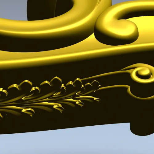 Regency Acanthus Scroll - STL 3D model for CNC routing
