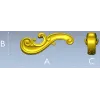 Regency Acanthus Scroll - STL 3D model for CNC routing