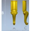 Классическая мебельная ножка в стиле рококо - 3D модель STL для ЧПУ