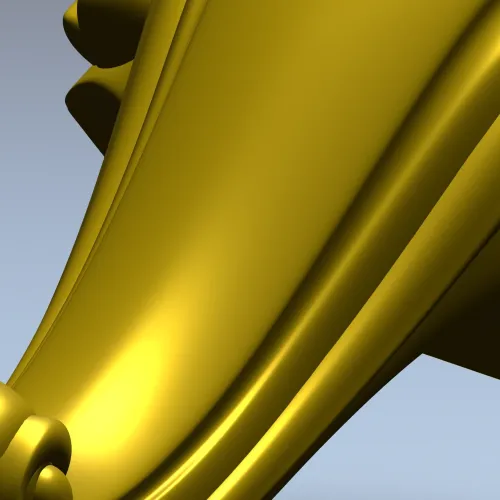 Acanthus Scroll Furniture Leg STL for CNC