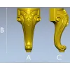 Acanthus Scroll Furniture Leg STL for CNC