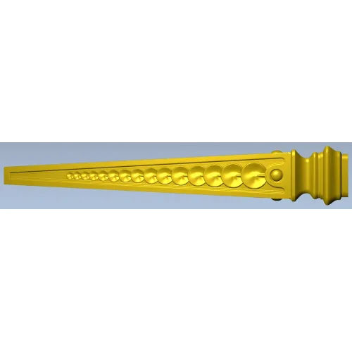 Beaded Tapered Baluster - STL 3D model for CNC milling