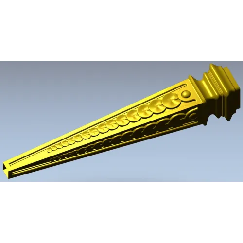 Beaded Tapered Baluster - STL 3D model for CNC milling