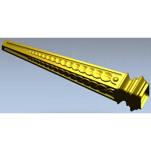 Beaded Tapered Baluster - STL 3D model for CNC milling