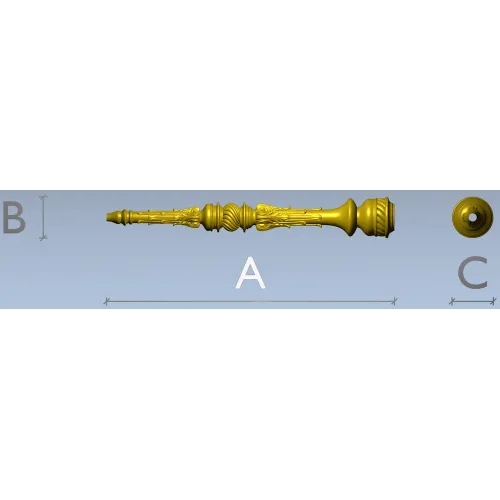 Regal Twist Baluster - STL 3D model for CNC milling