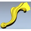 Rococo Scroll Applique - STL 3D model for CNC wood carving