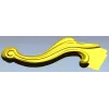 Rococo Scroll Applique - STL 3D model for CNC wood carving