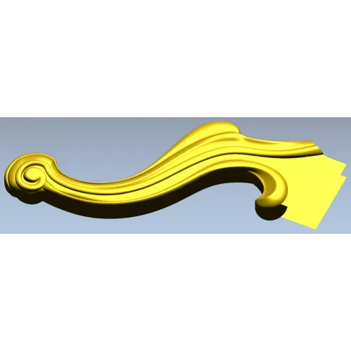 Rococo Scroll Applique - STL 3D model for CNC wood carving
