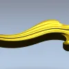 Rococo Scroll Applique - STL 3D model for CNC wood carving
