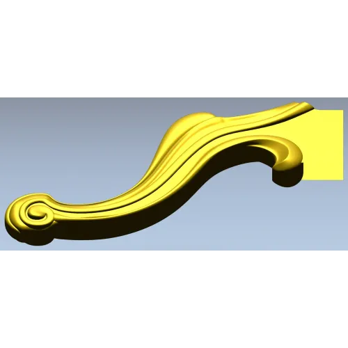 Rococo Scroll Applique - STL 3D model for CNC wood carving