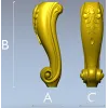 Резная мебельная ножка в стиле рококо - STL для ЧПУ
