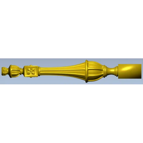 Regal Rosette Baluster - detailed STL 3D model for CNC