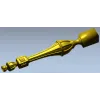 Regal Rosette Baluster - detailed STL 3D model for CNC