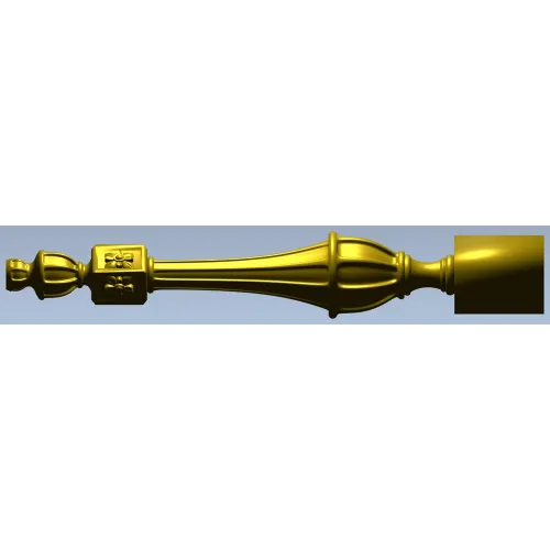 Regal Rosette Baluster - detailed STL 3D model for CNC