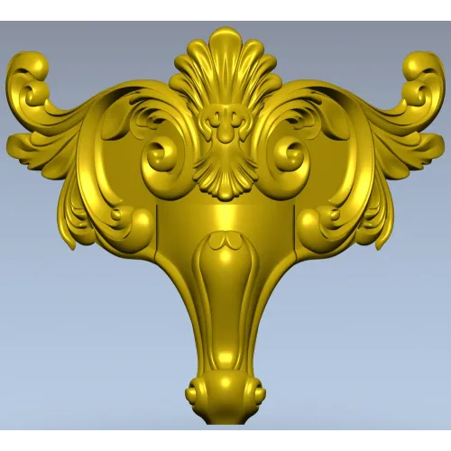 Декоративный картуш из аканта - 3D модель STL для ЧПУ