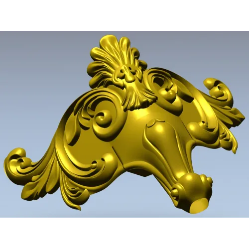 Декоративный картуш из аканта - 3D модель STL для ЧПУ