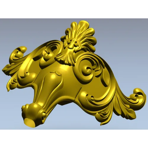 Декоративный картуш из аканта - 3D модель STL для ЧПУ