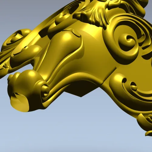 Декоративный картуш из аканта - 3D модель STL для ЧПУ