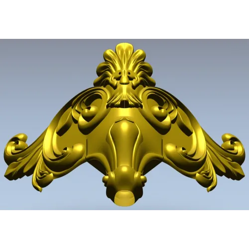 Декоративный картуш из аканта - 3D модель STL для ЧПУ