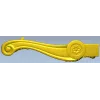 Резная изогнутая ножка с розеткой - STL модель для ЧПУ
