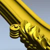 Декоративная 3D модель "Лиственный завиток" - STL для ЧПУ