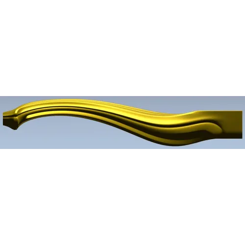 Decorative S-Curve Furniture Leg - STL 3D Model for CNC Milling