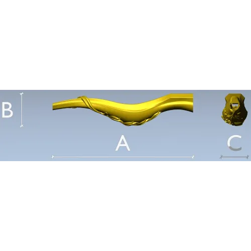 Балясина с растительным орнаментом - 3D модель STL для ЧПУ