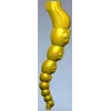 Carved Rosette Bead Baluster STL for CNC