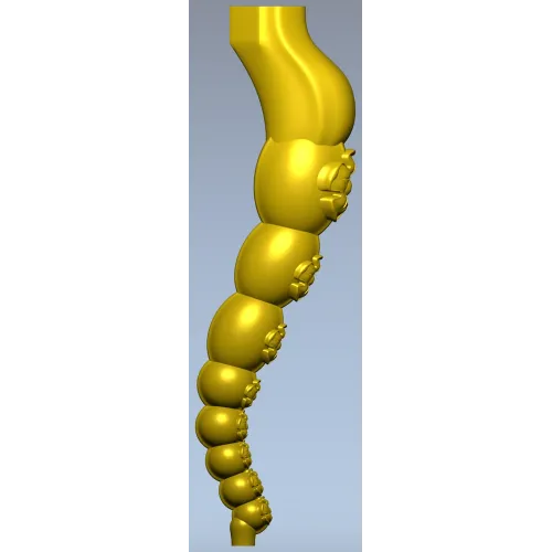Carved Rosette Bead Baluster STL for CNC