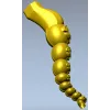 Carved Rosette Bead Baluster STL for CNC