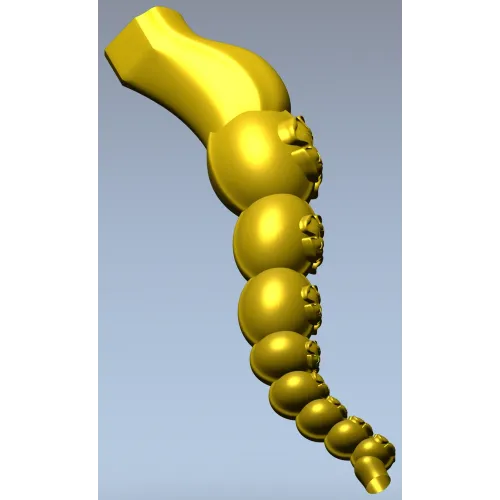 Carved Rosette Bead Baluster STL for CNC