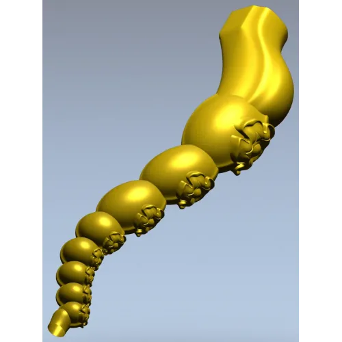 Carved Rosette Bead Baluster STL for CNC