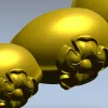 Carved Rosette Bead Baluster STL for CNC