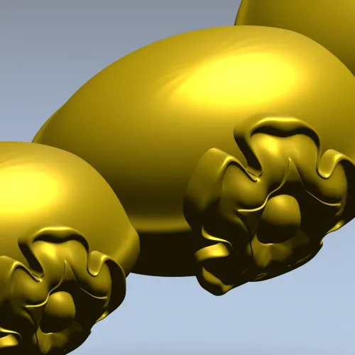 Carved Rosette Bead Baluster STL for CNC