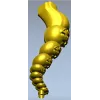 Carved Rosette Bead Baluster STL for CNC