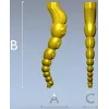 Carved Rosette Bead Baluster STL for CNC