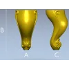 Кабриоль Элеганс - 3D модель мебельной ножки в формате STL для ЧПУ