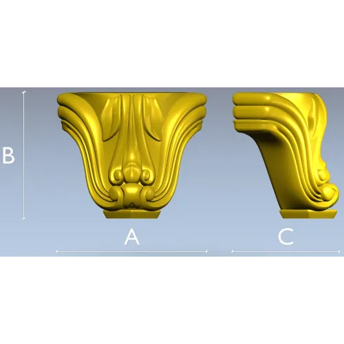Капитель Элегия - 3D модель STL для ЧПУ