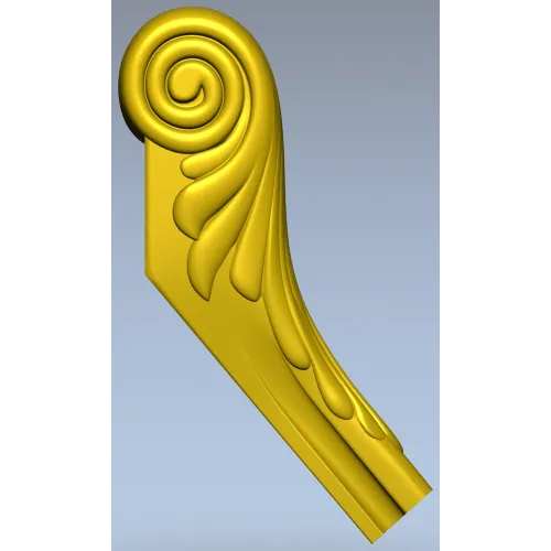 Мебельная ножка с завитком - 3D STL модель для ЧПУ