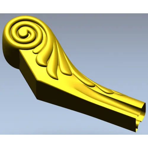 Мебельная ножка с завитком - 3D STL модель для ЧПУ
