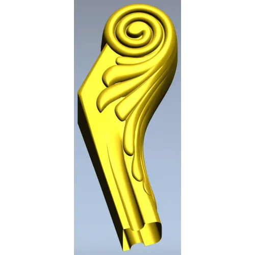 Мебельная ножка с завитком - 3D STL модель для ЧПУ