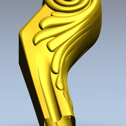 Мебельная ножка с завитком - 3D STL модель для ЧПУ