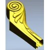 Мебельная ножка с завитком - 3D STL модель для ЧПУ