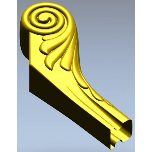 Мебельная ножка с завитком - 3D STL модель для ЧПУ