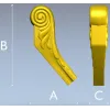Мебельная ножка с завитком - 3D STL модель для ЧПУ