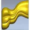 Flowcrest wave baluster - STL 3D model for CNC wood carving