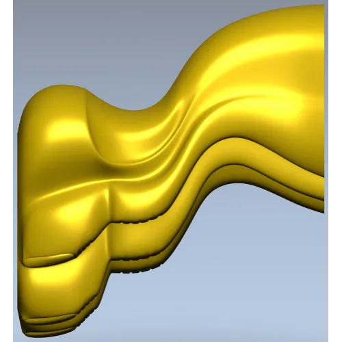 Flowcrest wave baluster - STL 3D model for CNC wood carving
