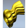 Flowcrest wave baluster - STL 3D model for CNC wood carving