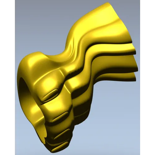 Flowcrest wave baluster - STL 3D model for CNC wood carving